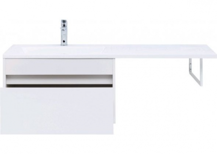 Aquanet Токио 130 L белый тумба с раковиной (подвесная, 1 ящик)