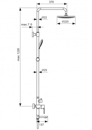 KAISER Sena 74182 Душевая стойка