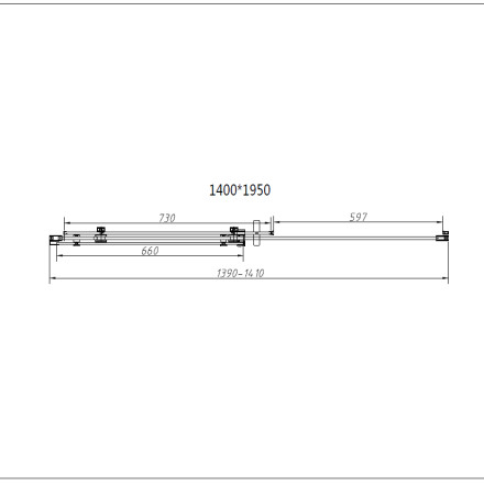 Vincea Como-N VDS-4CN140CLB душевая дверь