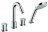 Hansgrohe Logis 71314000 смеситель для ванны на 4 отверстия (внешняя часть)