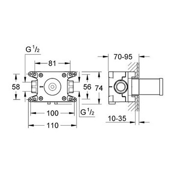 Grohe Rapido C 35028000 Скрытая часть вентиль для душа
