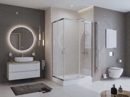 BelBagno UNO-195-AH-2-120/100-C-Cr душевой уголок