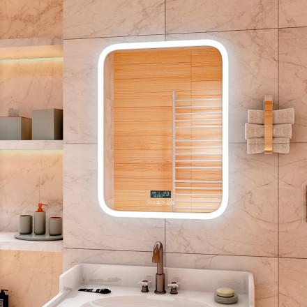 Континент Glamour LED 600x800 зеркало с многофункциональной панелью