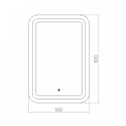 Azario Мальта-3 LED-00002625 Зеркало c подсветкой и диммером 550х800
