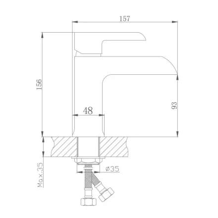 Haiba HB12805-7 Смеситель для раковины с гигиеническим душем