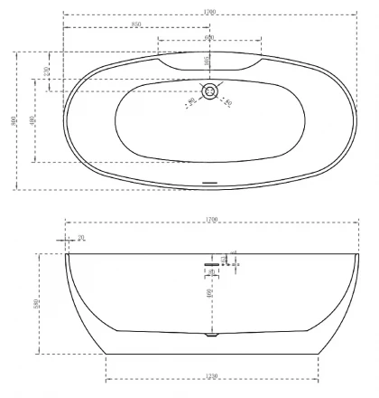ABBER AB9323 акриловая ванна
