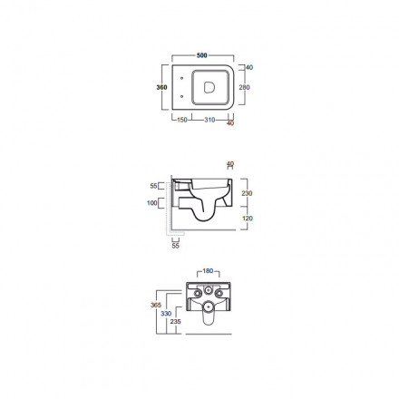 Simas Flow FL63 унитаз подвесной Rimless (чаша)