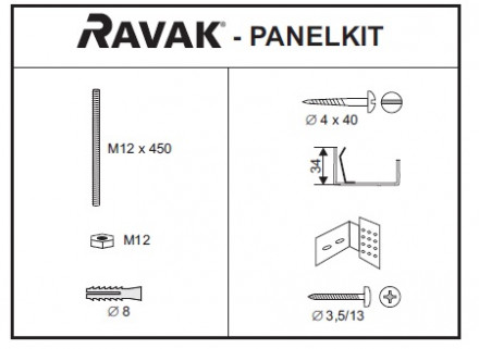 Крепление панели универсальное Ravak