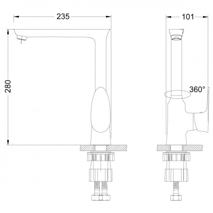Lemark Nero LM0205C смеситель для кухни
