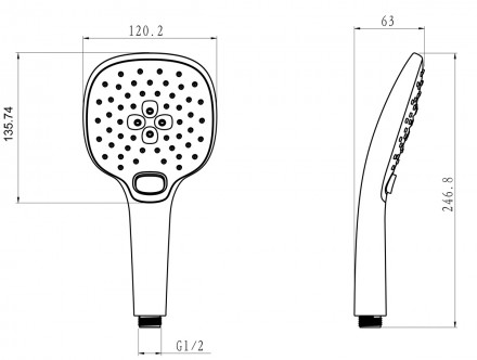 Lemark LM0817C Душевая лейка