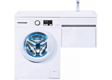 Aquanet Токио 120 R белый тумба с раковиной (подвесная, 1 ящик)