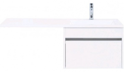 Aquanet Токио 120 R белый тумба с раковиной (подвесная, 1 ящик)
