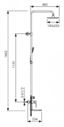 KAISER Linear 59182 Душевая стойка