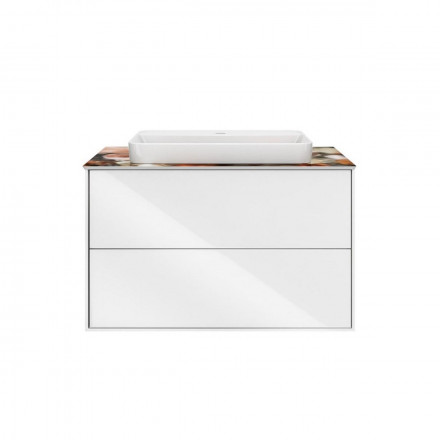 Kerama Marazzi Plaza Modern 80 тумба подвесная с ящиками, белая глянцевая