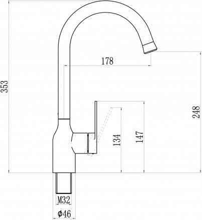 Savol S-601816H смеситель для кухонной мойки