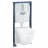 Grohe Rapid SL 36501000 Комплект 5в1 подвесной унитаз, инсталляция, сиденье с микролифтом, панель смыва Arena Cosmopolitan, шумоизоляция