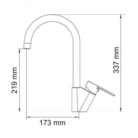 Wasserkraft Ammer 3707 Смеситель для кухни с поворотным изливом
