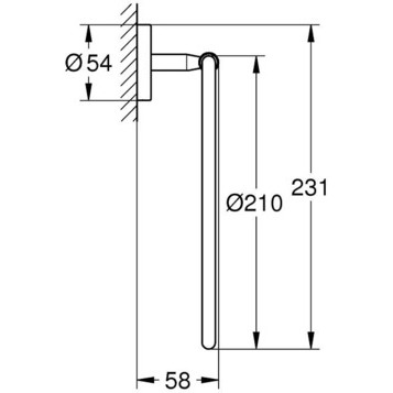 Grohe Baucosmopolitan 40460001 Кольцо для полотенца