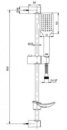 E.C.A Tiera 102146029C1EX Душевой гарнитур
