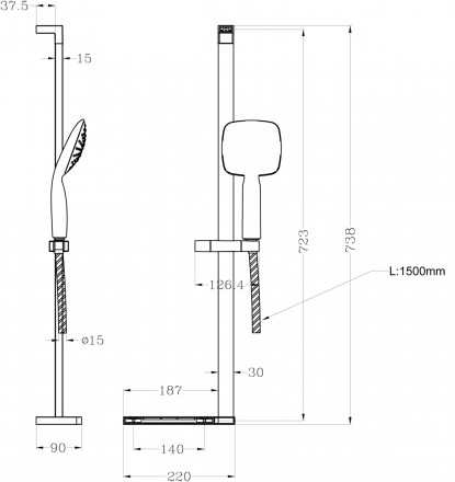Lemark LM8073C Душевой комплект