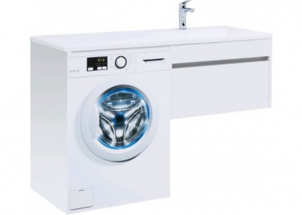 Aquanet Токио 130 R белый тумба с раковиной (подвесная, 1 ящик)