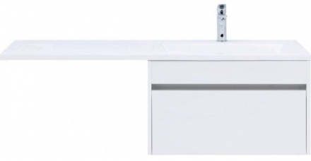 Aquanet Токио 130 R белый тумба с раковиной (подвесная, 1 ящик)
