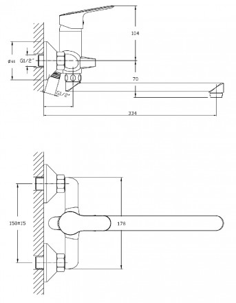 Rush Crete CR3535-51 Смеситель для ванны