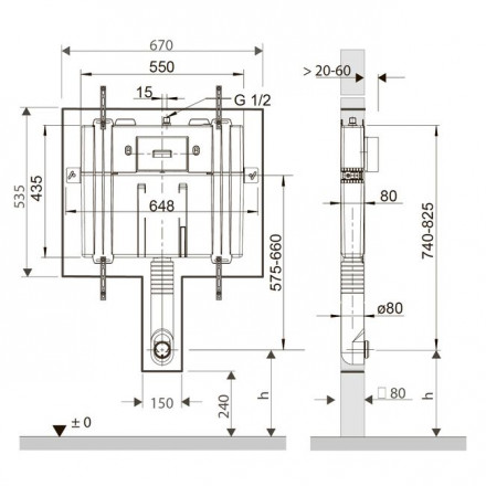 Villeroy Boch ViConnect 92248200 Смывной бачок скрытого монтажа