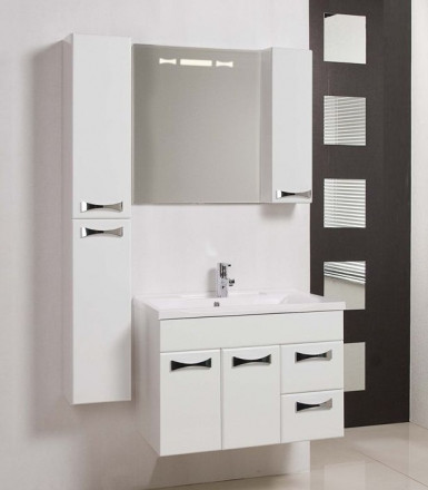 Акватон Диор 80 белый 1A168002DR01R Зеркало шкаф справа