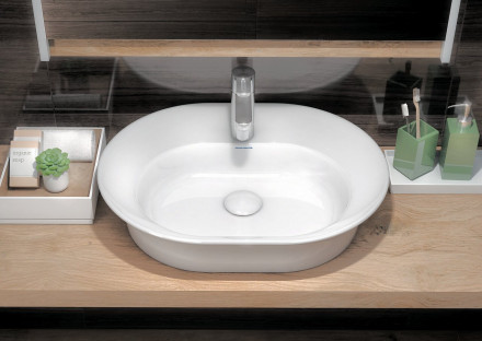 Kerama Marazzi Canaletto раковина накладная 60, белая глянцевая