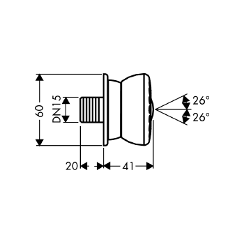 Боковая форсунка Hansgrohe Bodyvette 28466000
