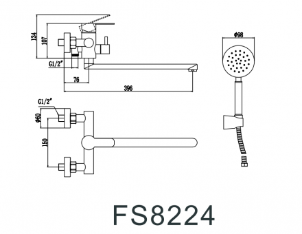 Fmark FS8224H смеситель для ванны