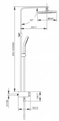Gappo G2495-1 душевая стойка