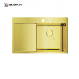 Omoikiri Akisame 78-LG-R мойка 780x510 светлое золото