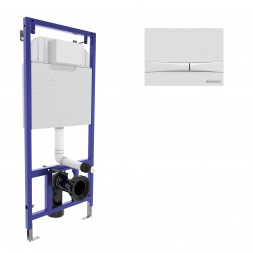 BERGES NOVUM 40254 инсталляция для унитаза кнопка F4 Soft Touch, белая