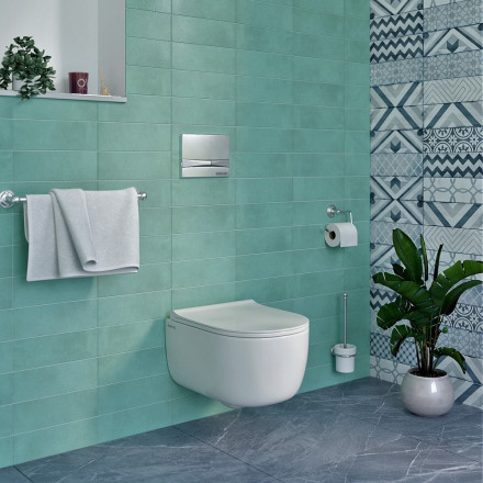 BERGES NOVUM 40254 инсталляция для унитаза кнопка F4 Soft Touch, белая