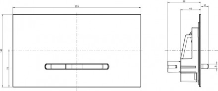 Villeroy Boch ViConnect 922160RE клавиша смыва (стекло белое)