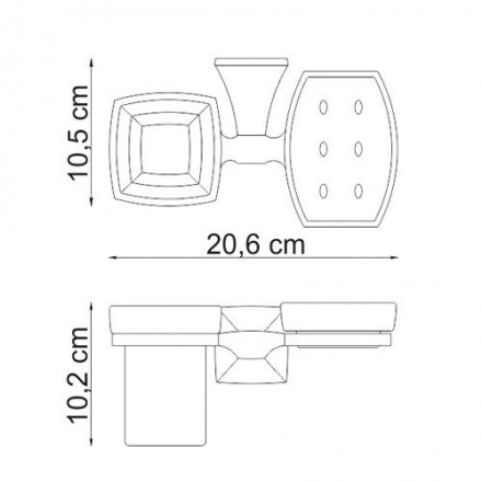 Wasserkraft Wern К-2526 Держатель стакана и мыльницы