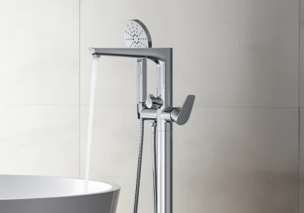 AQUATEK БЕТТА AQ1145CR смеситель для ванны напольный