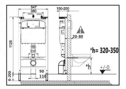Roca 893104990 Meridian Rimless унитаз подвесной с инсталляцией без клавиши смыва