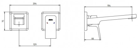 E.C.A Tiera 102167605C1EX-KK Смеситель для раковины