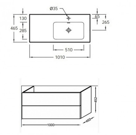 Jacob Delafon Vox EB2075-R1-N18 тумба под раковину 100 белый