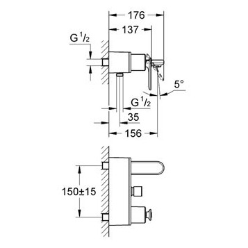 Grohe Veris 32195000 Смеситель для ванны