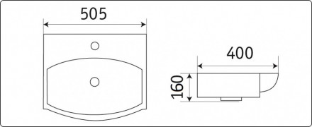 CeramaLux 78014CMB раковина