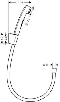 Hansgrohe 32129000 Набор гигиенического душа