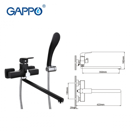 Gappo G2250-35F Смеситель для ванны