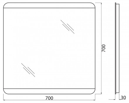 BelBagno SPC-CEZ-700-700-LED-BTN Зеркало