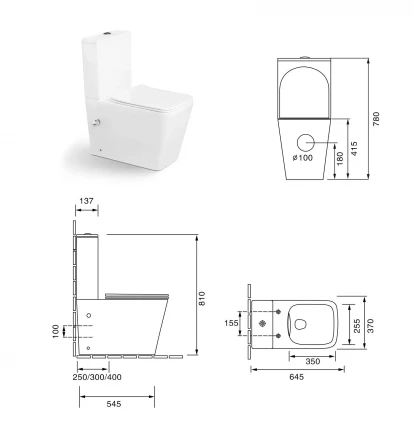 Santiline SL-5017SM-BD Унитаз напольный с встроенным смесителем и функцией биде