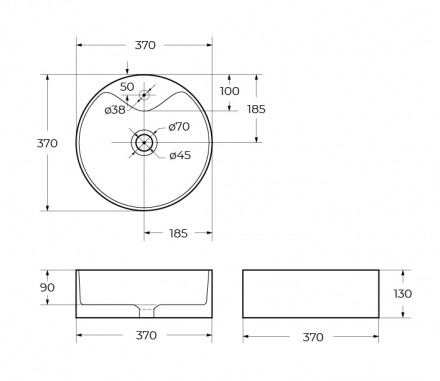 BelBagno BB1400 накладная раковина