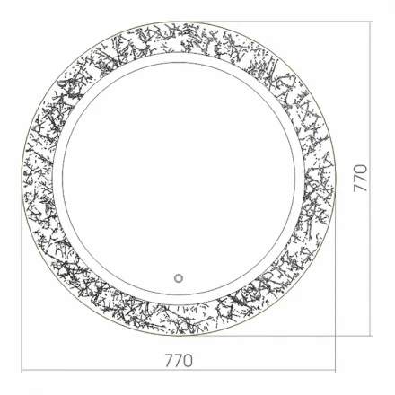 Azario Лаго-8 Д770 LED-00002395 Зеркало c подсветкой и диммером